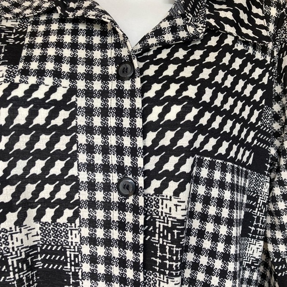 Attitudes by Renee Women's Petite Dress PM Midi Black Button Down NWT - Picture 4 of 12